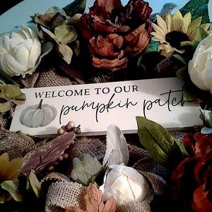 Wreath For November, November Autumn Wreath, Welcome To The Patch Harvest Wreath